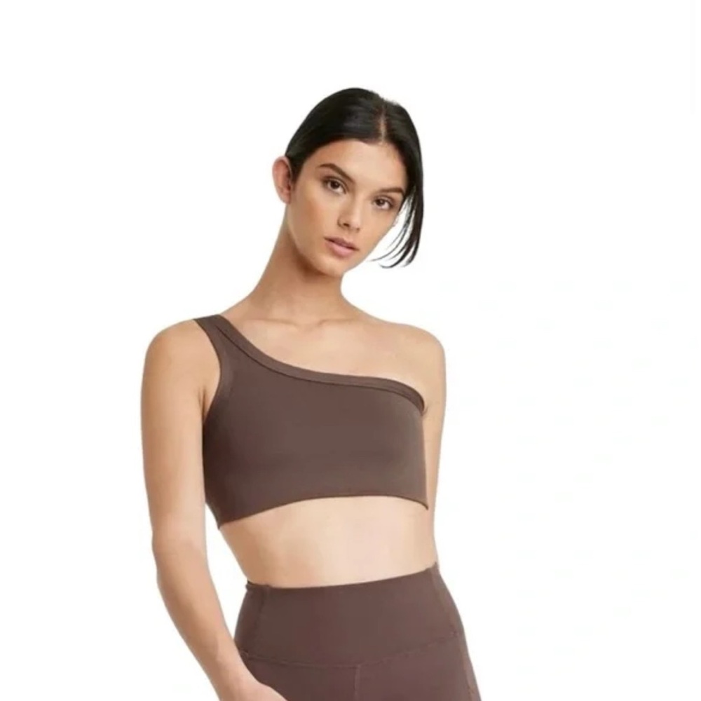 All in motion light support brushed sculpt asymmetrical sports bra Size S